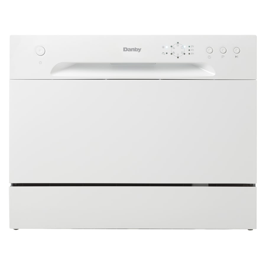 Danby 22 Inch Wide 6 Place Setting Energy Star Countertop Full Console Dishwasher with LED Display