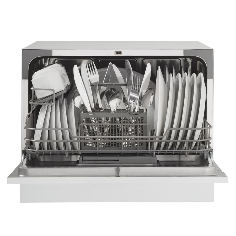 Danby 22 Inch Wide 6 Place Setting Energy Star Countertop Full Console Dishwasher with LED Display