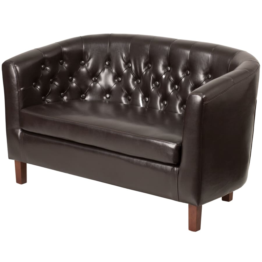 Delacora 49.5 Inch Wide Leather Loveseat