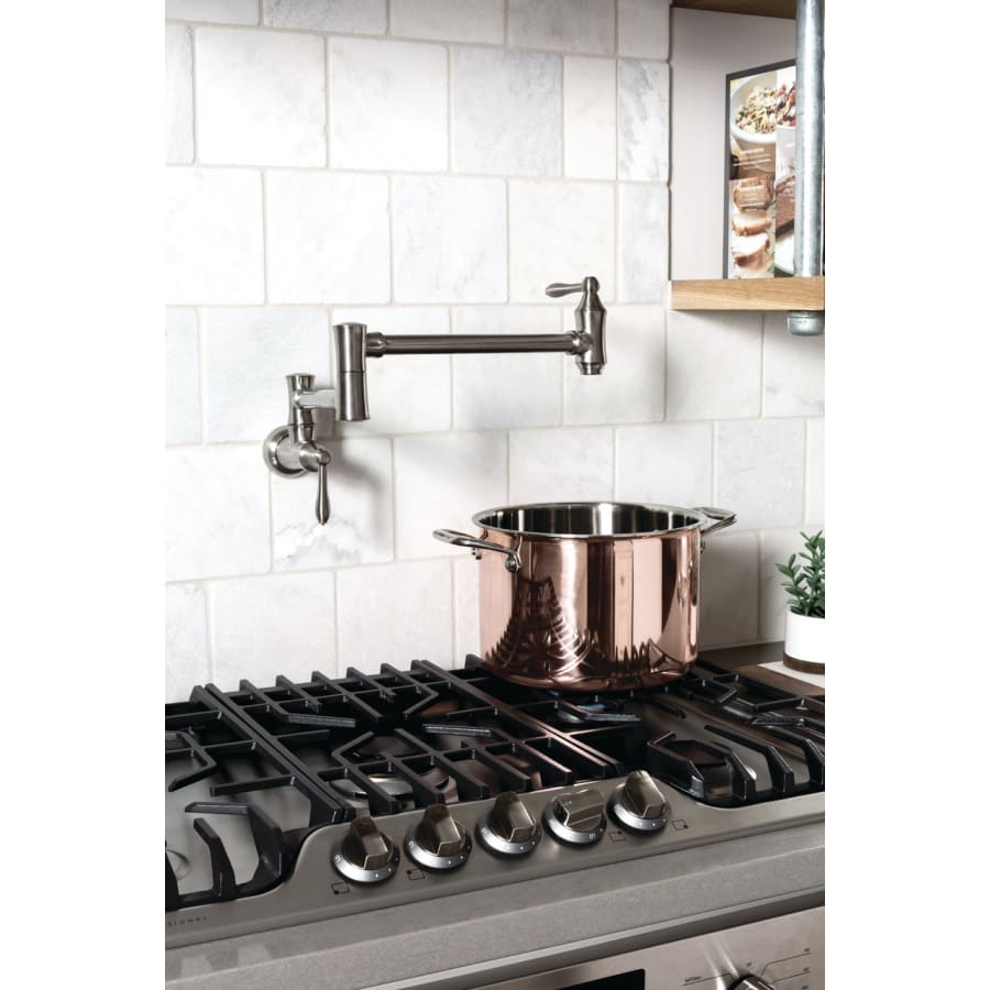 Delta Traditional Wall Mounted Pot Filler with Dual Swing Joints and 24