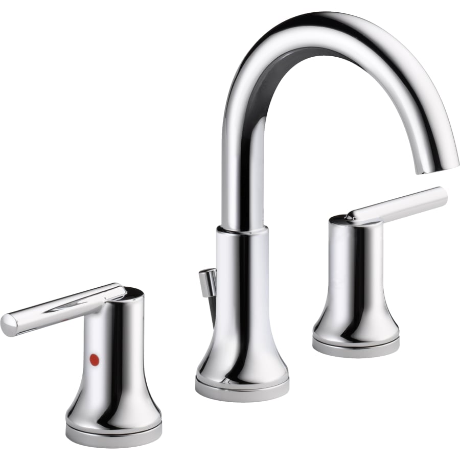 Delta Trinsic Widespread Bathroom Faucet with Metal Drain Assembly - Includes Lifetime Warranty