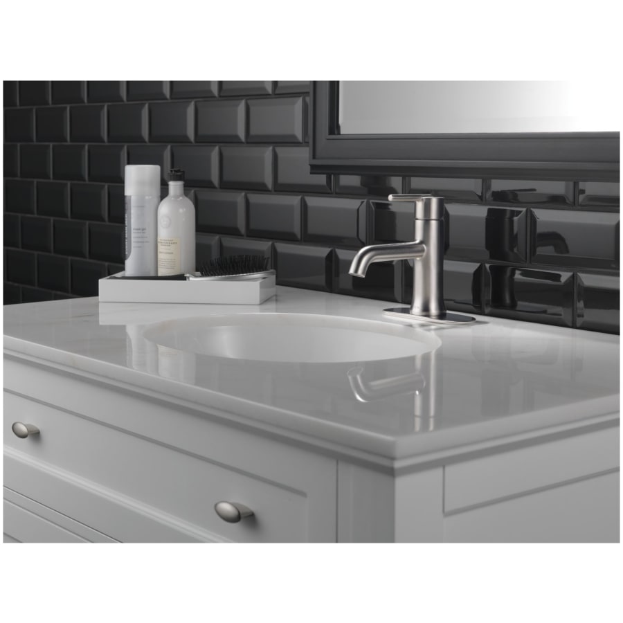 Delta Trinsic Widespread Bathroom Faucet with Metal Drain Assembly - Includes Lifetime Warranty