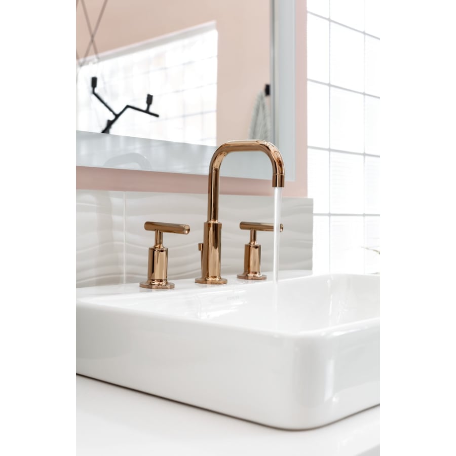 Kohler Purist 1.2 GPM Widespread Bathroom Faucet with Pop-Up Drain Assembly