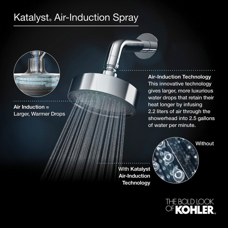 Kohler Purist 2.5 GPM Multi Function Shower Head with MasterClean and Katalyst Air-Induction Spray Technology