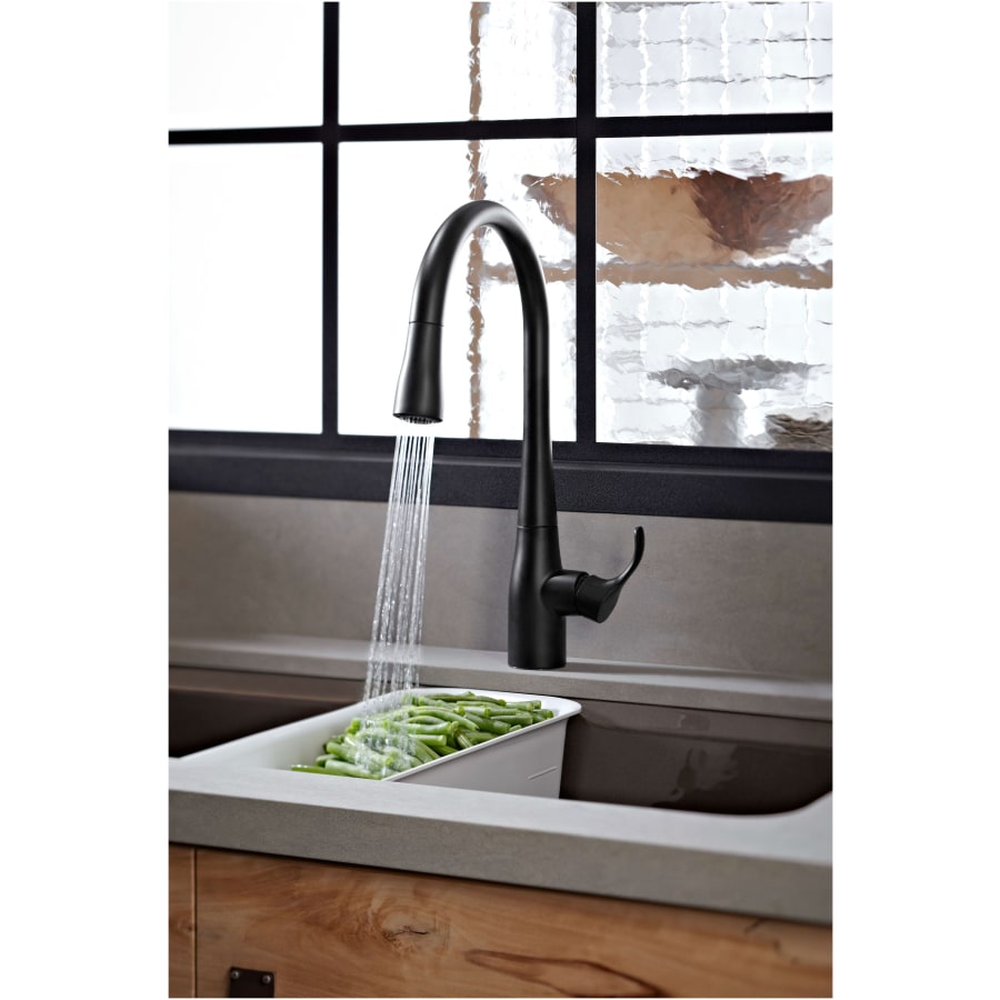 Kohler Simplice 1.5 GPM Single Hole Pull Down Kitchen Faucet - Includes Escutcheon