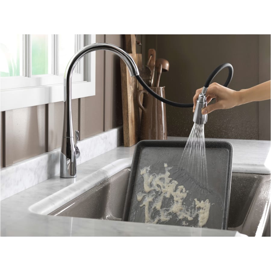 Kohler Simplice 1.5 GPM Single Hole Pull Down Kitchen Faucet - Includes Escutcheon