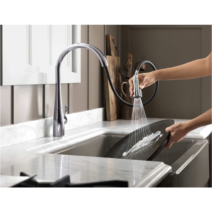 Kohler Simplice 1.5 GPM Single Hole Pull Down Kitchen Faucet - Includes Escutcheon