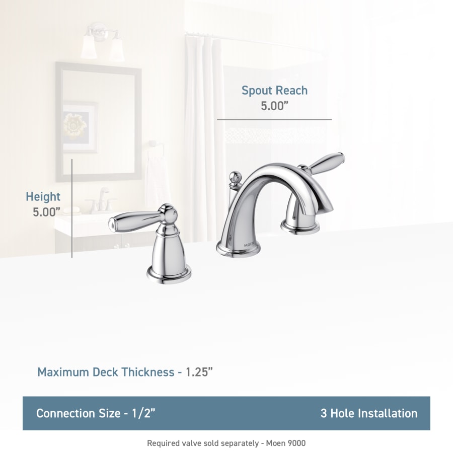 Moen Brantford 1.2 GPM Widespread Bathroom Faucet